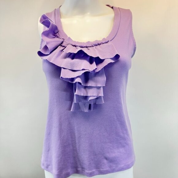 Talbots Tops - Talbots Lilac Ruffle Sleeveless Top, MP